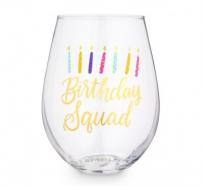 Blush - Stemless Wine Glass - Birthday Squad 30oz