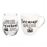 Evergreen Giftware - Gift Set Mug & Glass - Homeschooling 0
